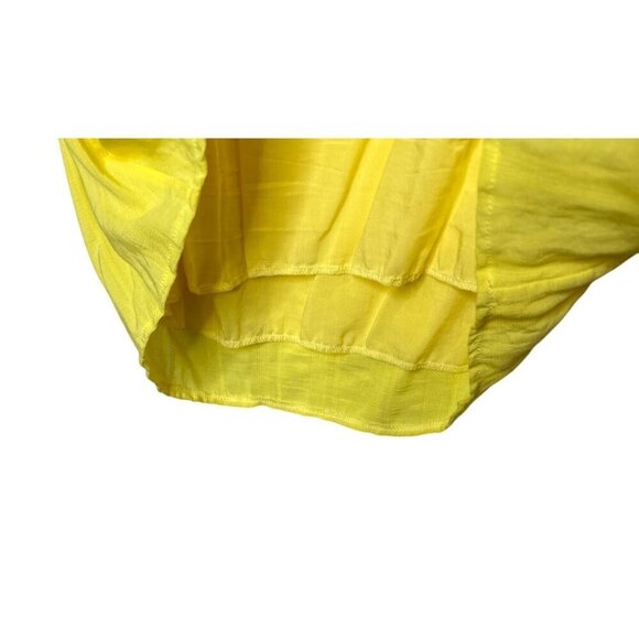 Charli women's lemon yellow crepe viscose belted top size 4 - Picture 6 of 9